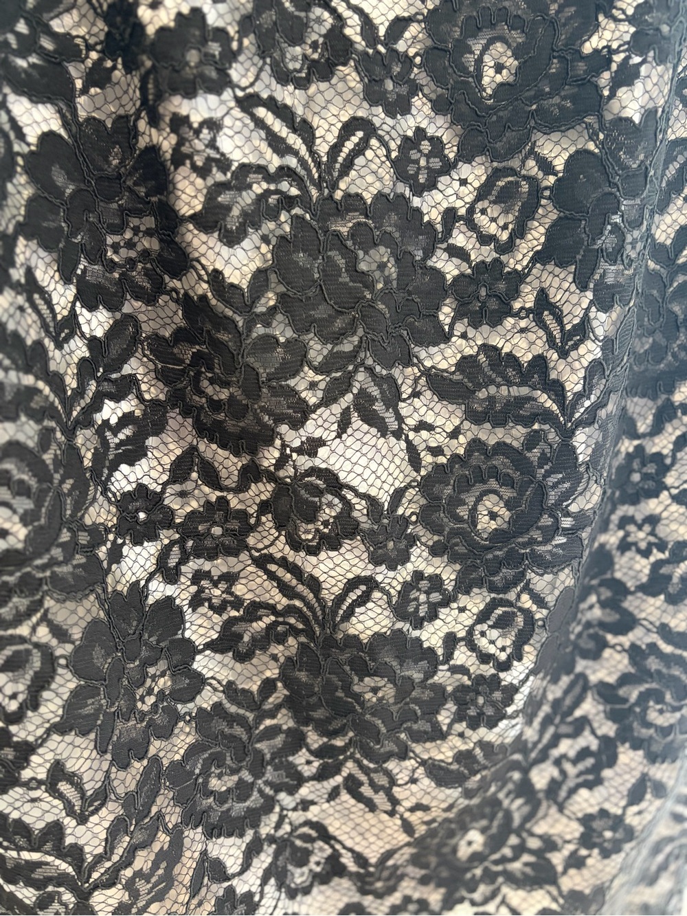 BLACK HALO NWT Endora Black White All Over Lace Strapless Dress 4 Cocktail - Picture 6 of 8